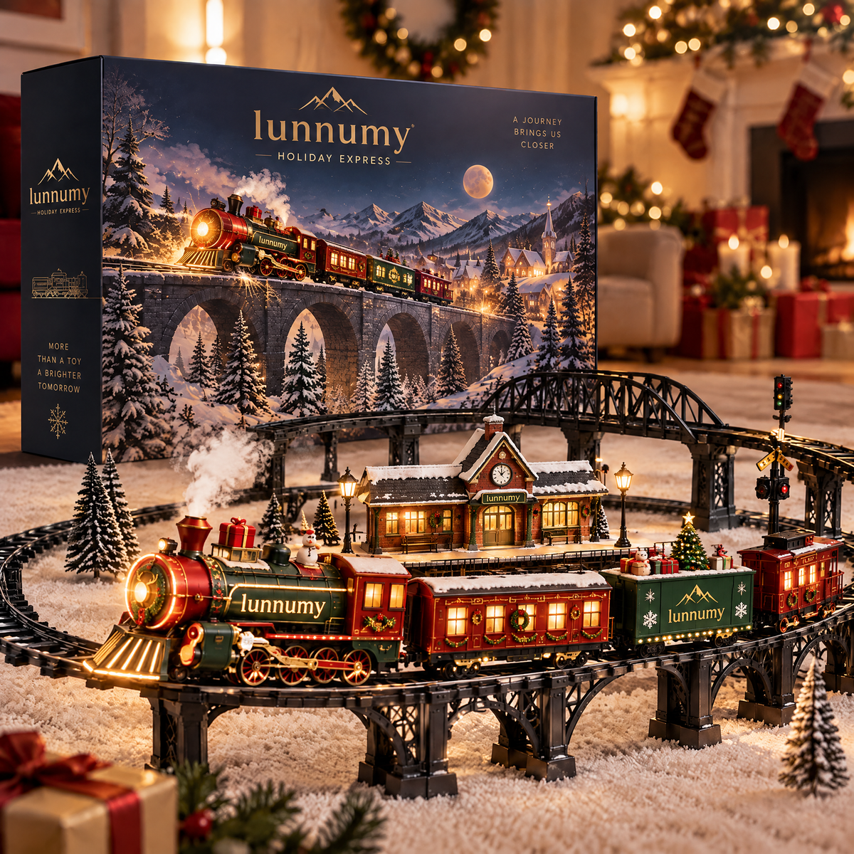 Lunnumy® Holiday Express™ Christmas Train Set