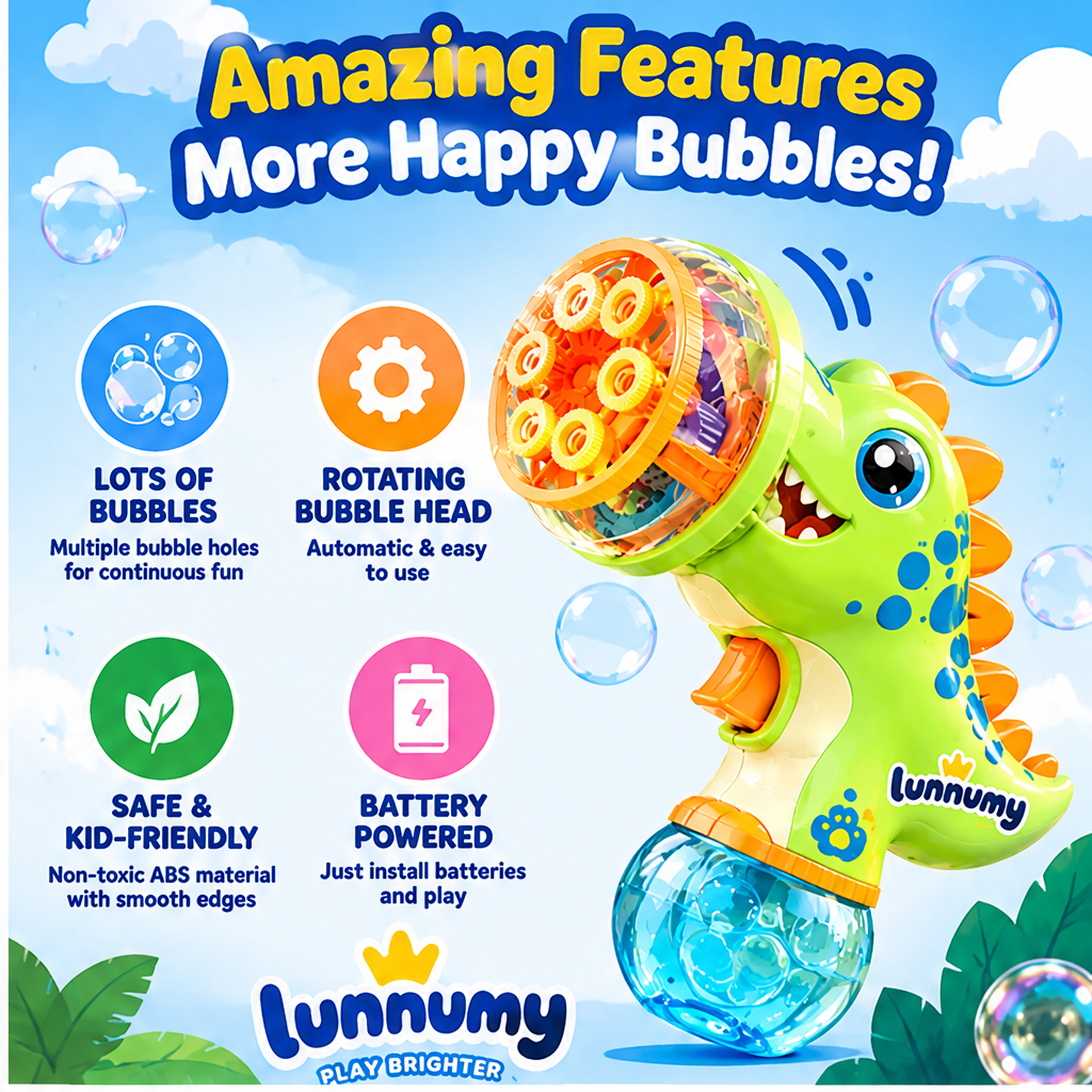 Lunnumy® Dinosaur Bubble Blaster™