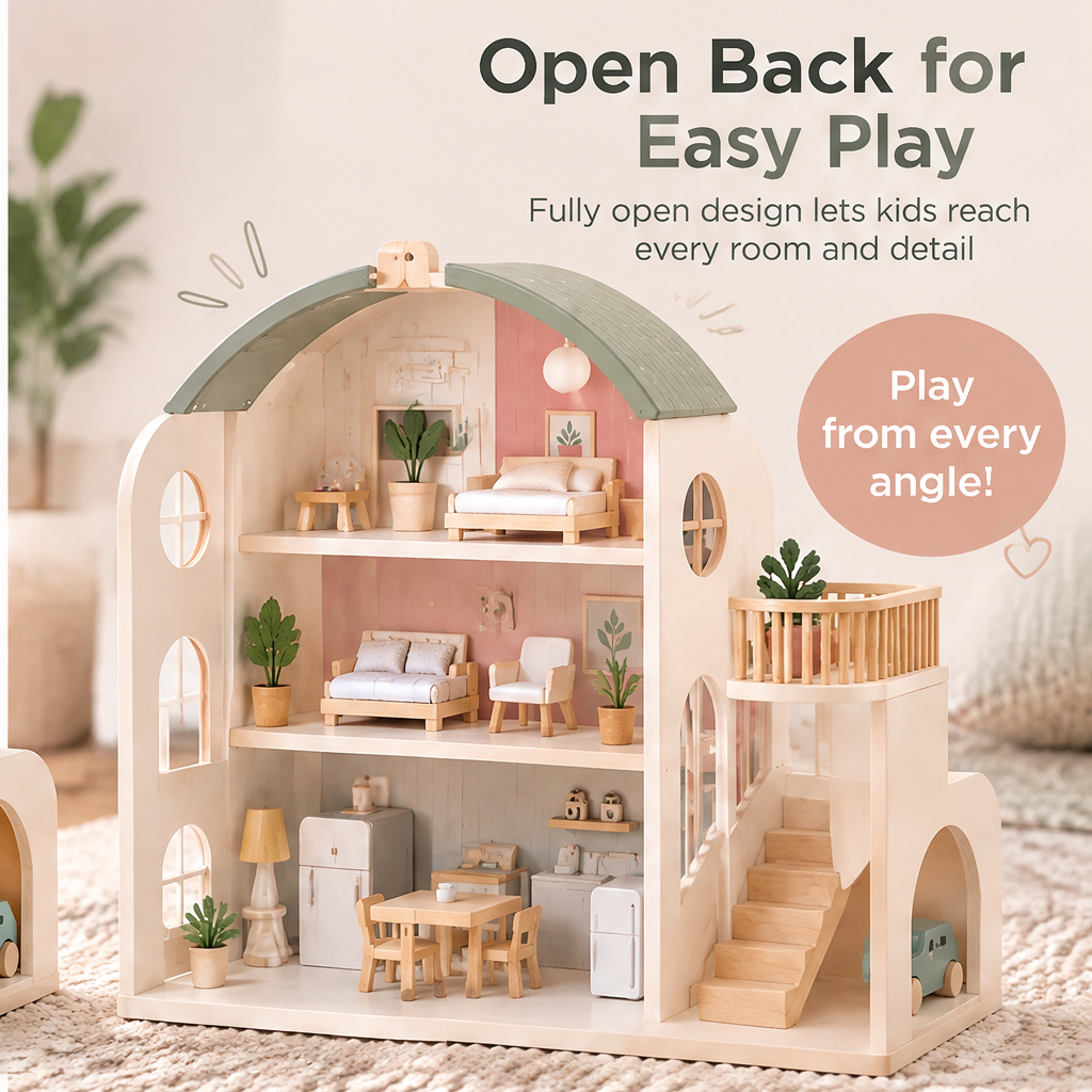 Lunnumy® Dreamwood Dollhouse