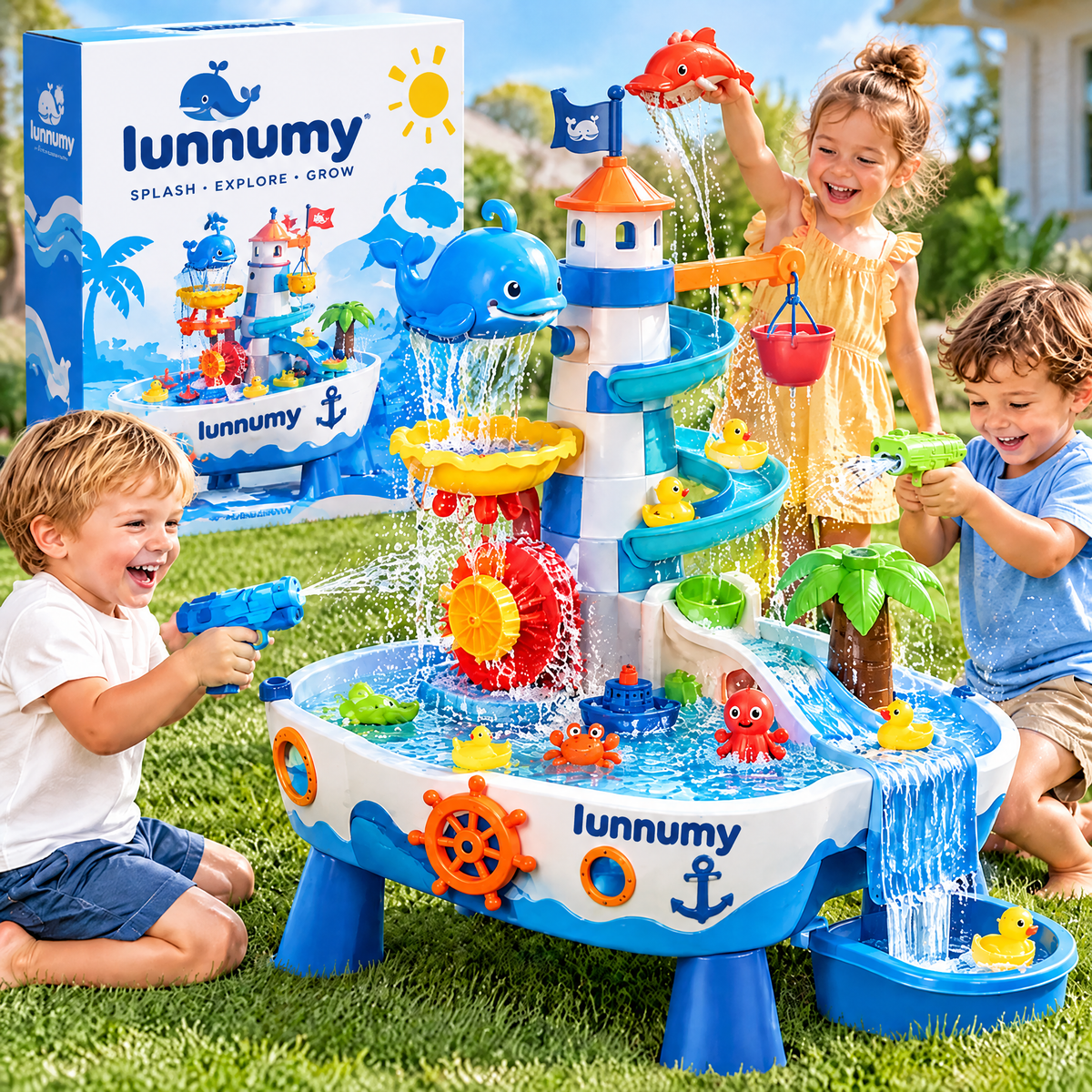 LUNNUMY® Splash & Explore Water Play Table