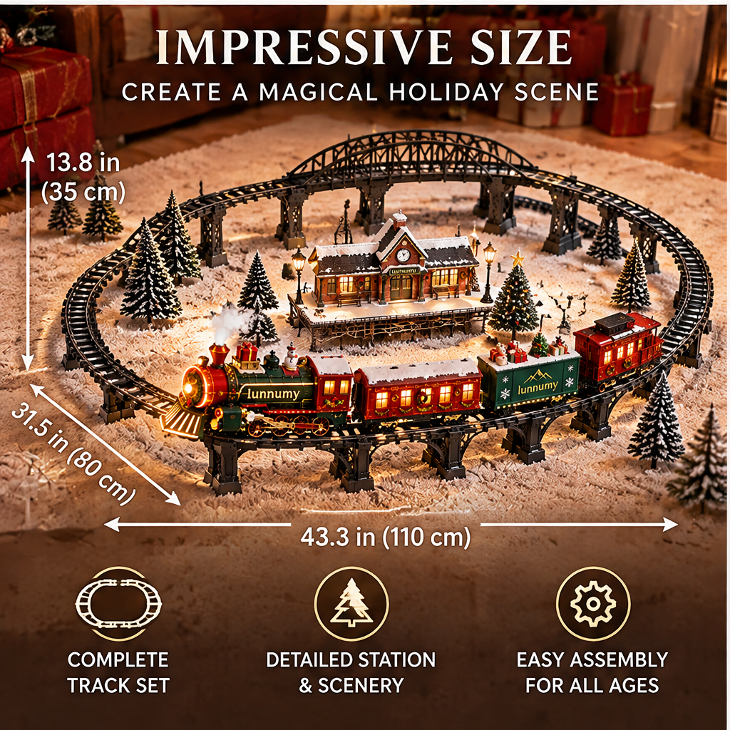 Lunnumy® Holiday Express™ Christmas Train Set