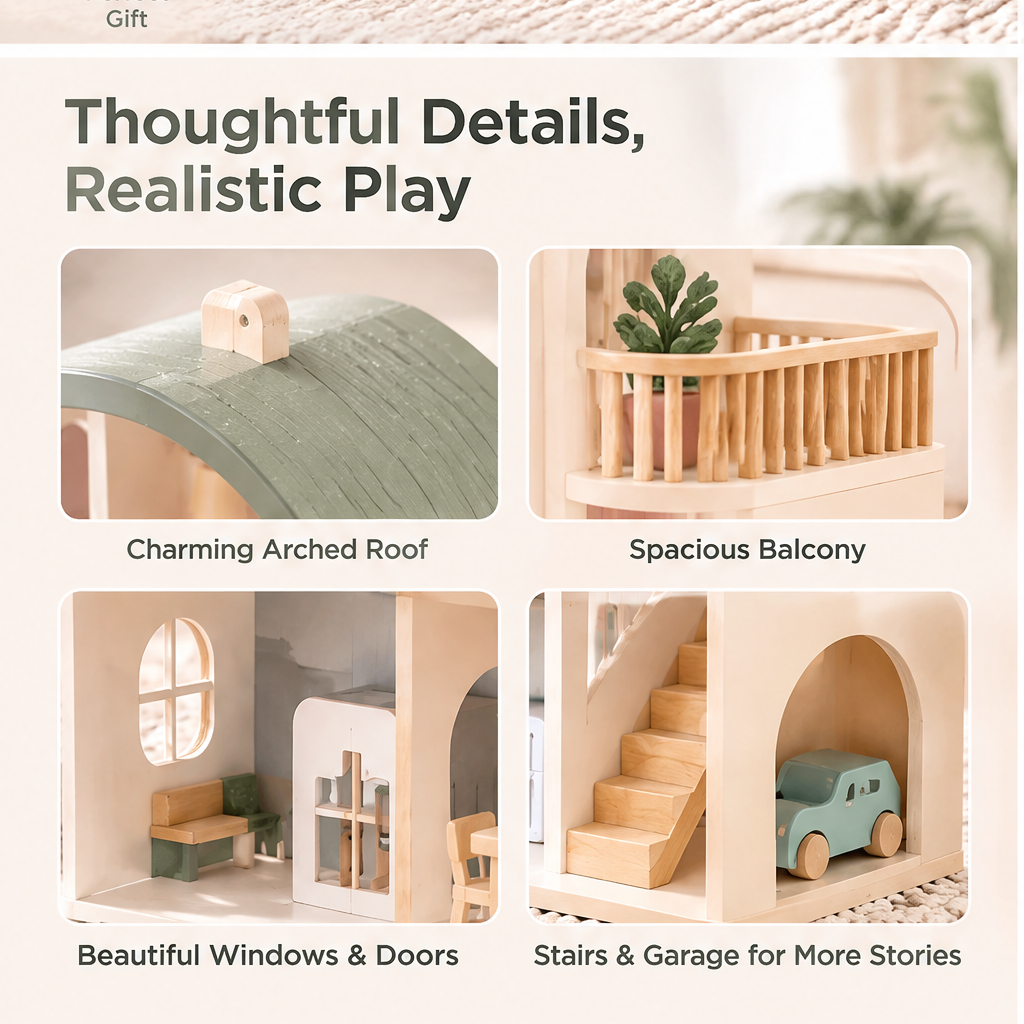 Lunnumy® Dreamwood Dollhouse