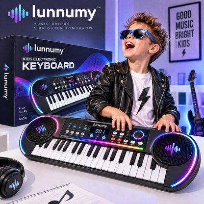 LUNNUMY® GlowTune Kids Electronic Keyboard